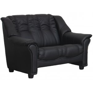 Lotas 2-Sitzer-Sofa aus schwarzem PU