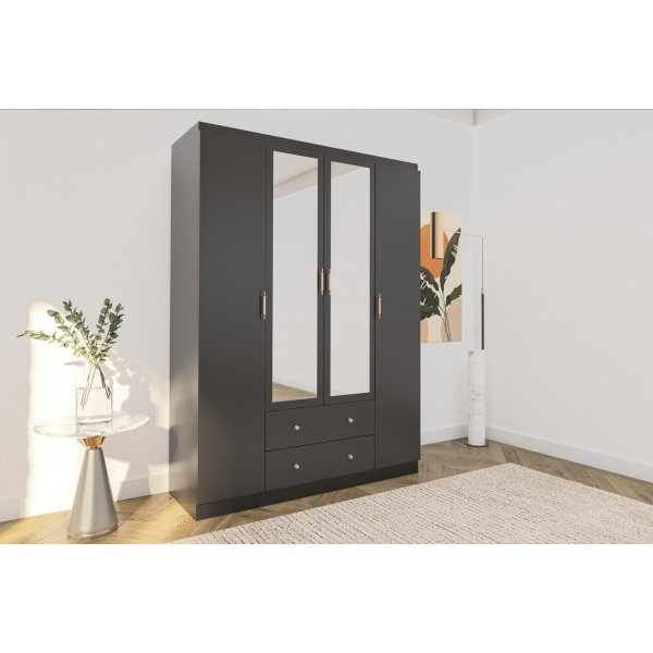 Lavinia Kleiderschrank 140 x 50 x 210 cm - Anthrazit Lavinia Kleiderschrank 140 x 50 x 210 cm - Anthrazit