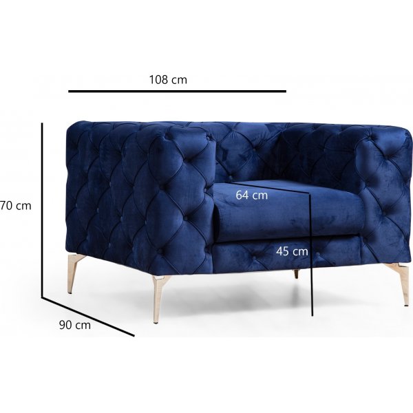 Como Sessel - Marineblau Como Sessel - Marineblau