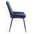 Carina-Stuhl aus blauem Samt mit Rautenmuster