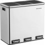 Daloa Abfalleimer 54 l - Silber/Schwarz