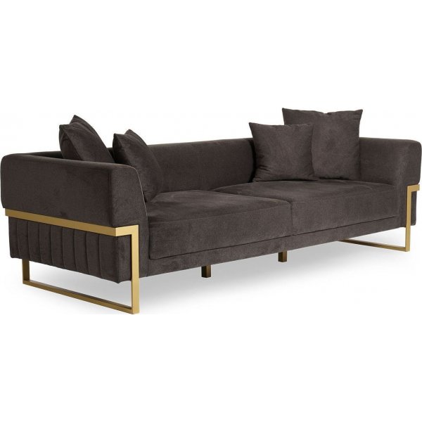 Magenta 3-Sitzer-Sofa - Dunkelbraun Magenta 3-Sitzer-Sofa - Dunkelbraun