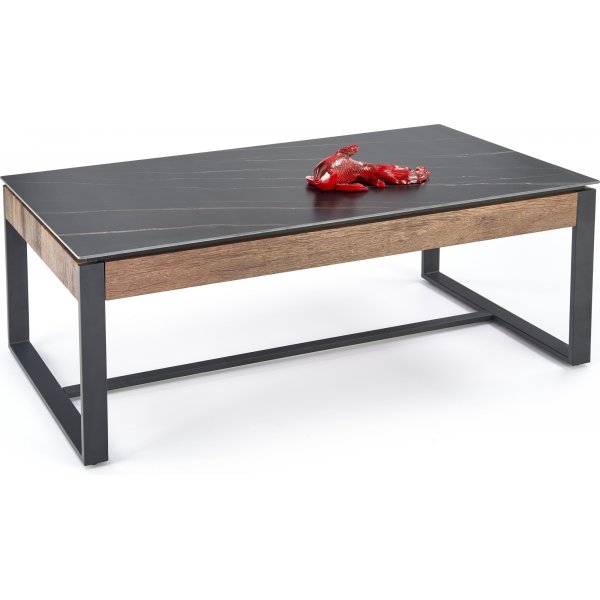 Ramona Couchtisch 121 x 61 cm - Schwarzer Marmor/Walnuss Ramona Couchtisch 121 x 61 cm - Schwarzer Marmor/Walnuss
