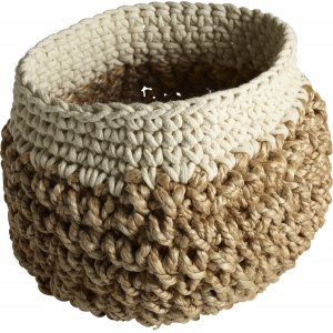 Amara-Korb 25 x 25 cm - Jute/Creme