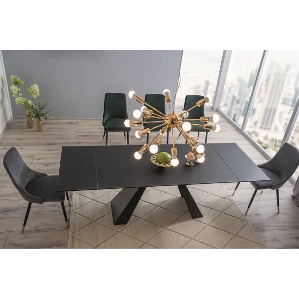 Salvadore Esstisch 120-180 cm - Schwarz Salvadore Esstisch 120-180 cm - Schwarz