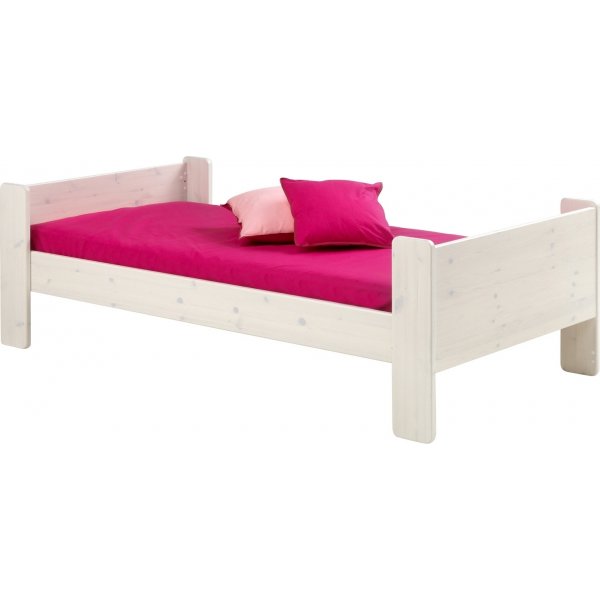 Fr Kinder Einzelbett 90 x 200 cm - Whitewash