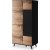 Fate Kleiderschrank 90x182 cm - Eiche/Schwarz