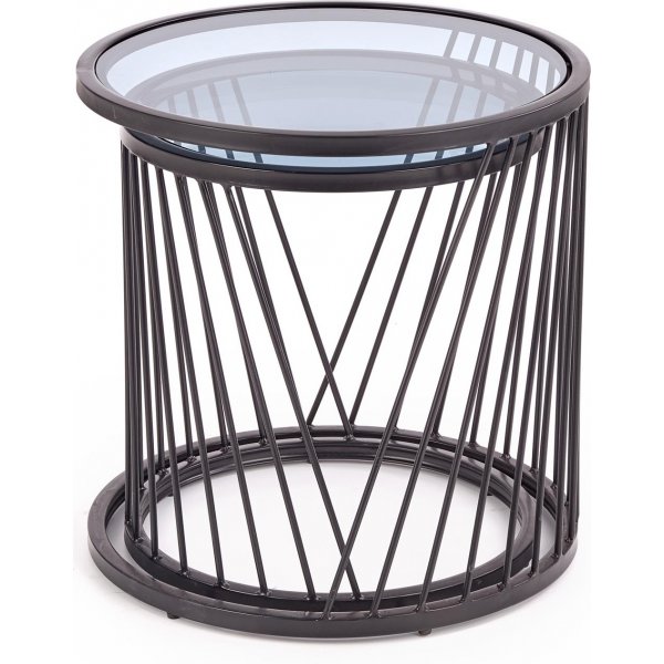 Ambani Couchtisch Ø42/50 cm - Rauchglas/schwarz Ambani Couchtisch Ø42/50 cm - Rauchglas/schwarz