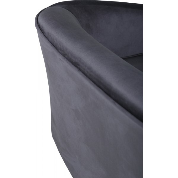 Moon Kindersofa - Grauer Samt