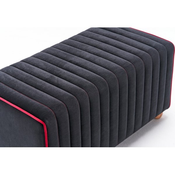 Sitzpuff Mabel - Anthrazit/Rosa