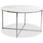 Palasso runder Couchtisch D80 cm - Chrom / Helle Marmorierung