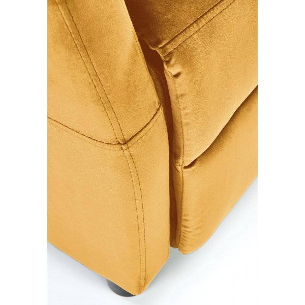 Gunvor Liegesessel aus gelbem Samt