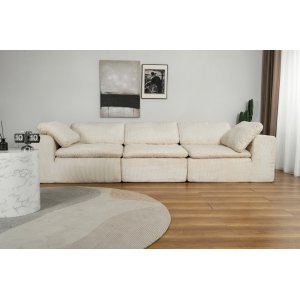 Modulares Sofa 320 cm aus beigem Cord - Vera Modulares Sofa 320 cm aus beigem Cord - Vera