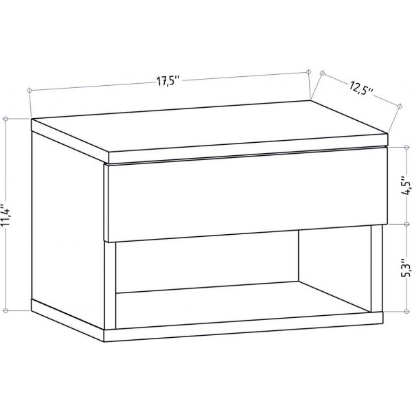 Jamot Nachttisch - Anthrazit