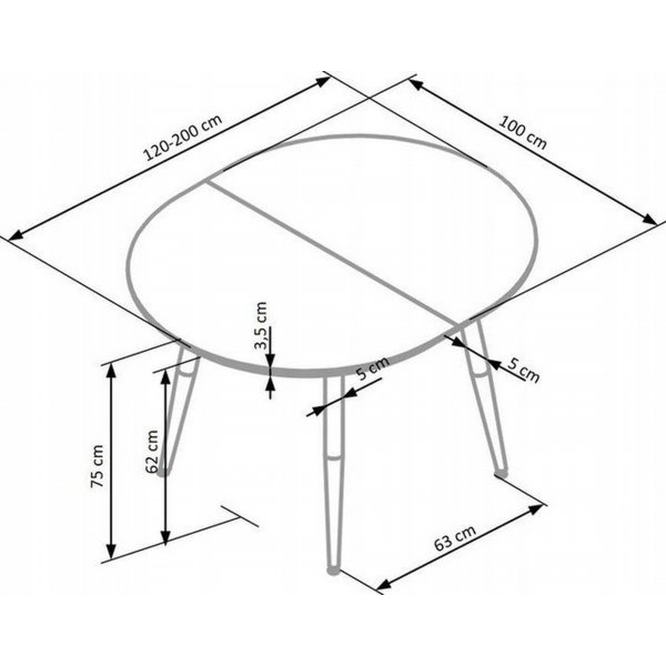 Paloma Esstisch 120-200 cm - Weiß/San Remo Eiche Paloma Esstisch 120-200 cm - Weiß/San Remo Eiche