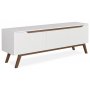 Moderne Medienbank Walnuss wei 180 cm