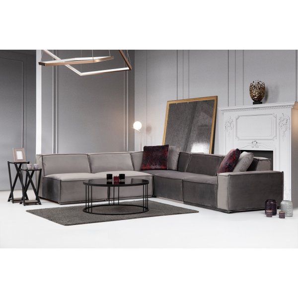 Lego Ecksofa 276 cm links - Grau