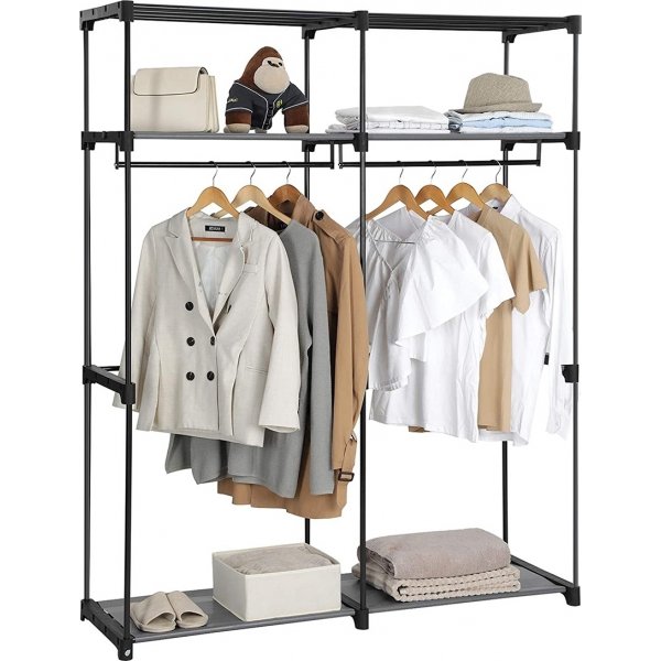 Kleiderschrank Joshua 140 x 174 cm - Grau