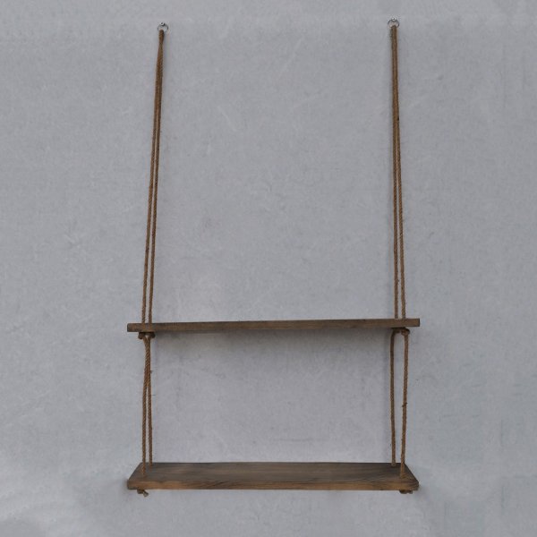 Abstraktes Wandregal 42 - Nussbaum