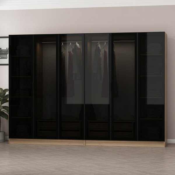 Cavolo Kleiderschrank 270x52x210 cm, Variante B - Braun