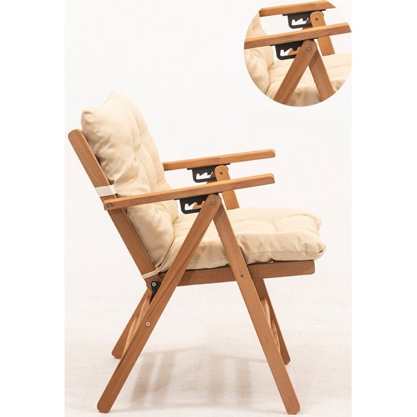 Jardin Outdoor Dining Gruppe 4 - Buch/Creme Jardin Outdoor Dining Gruppe 4 - Buch/Creme