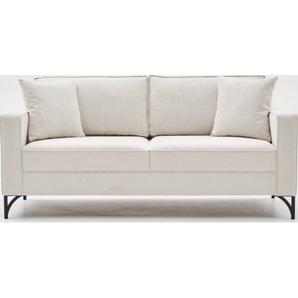 Berlin 2-Sitzer-Sofa - Cremewei/Schwarz