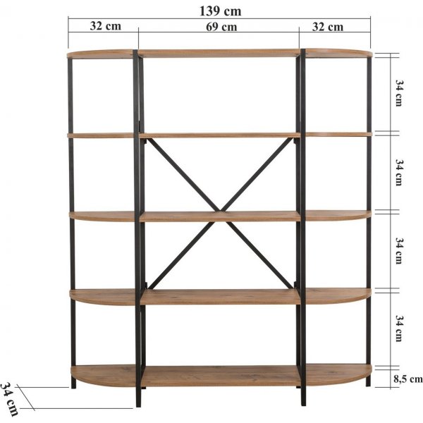 Signa B�cherregal - Kiefer/Schwarz