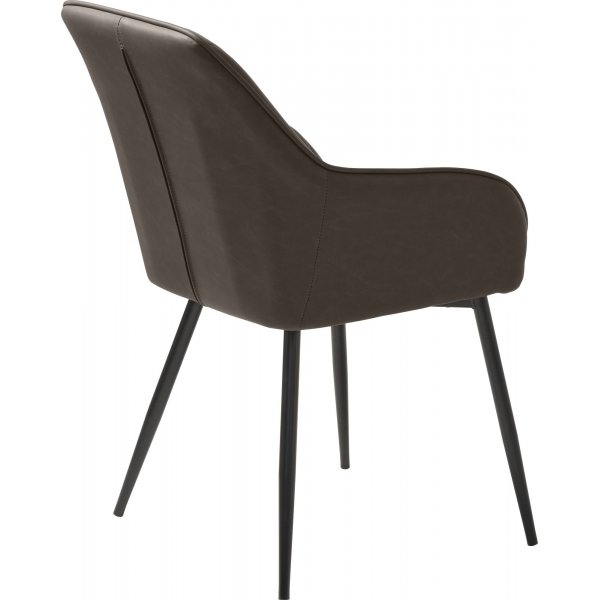 Boston-Sessel aus braunem PU