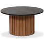 Matisse 85 runder Couchtisch - Eiche / Marmor (Donau-Granit)