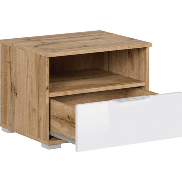 Zele Nachttisch - Eiche/weiß Zele Nachttisch - Eiche/weiß