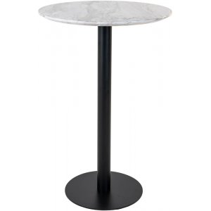 Bolzano Bartisch 70 x 70 cm - Marmorimitat/schwarz