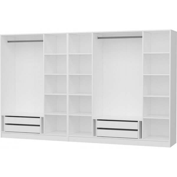 Capeto Kleiderschrank 315x52x210 cm, Variante B - Wei�