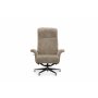 Relaxsessel mit Fuhocker aus echtem Schaffell beige/whitewash - Ulla