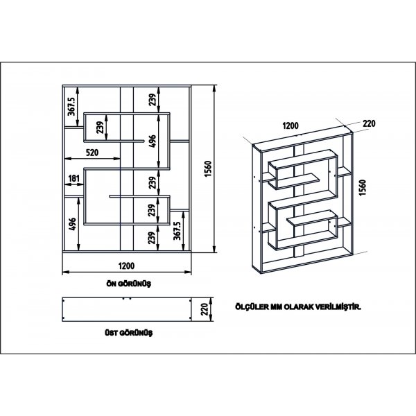Esteban B�cherregal - Schwarz/Eiche
