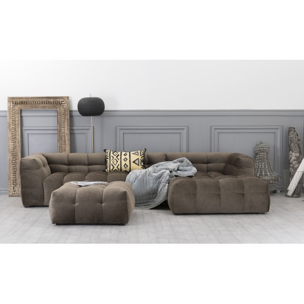 Troels Nova Fußhocker - Brauner Samt Troels Nova Fußhocker - Brauner Samt