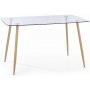Tia Esstisch 130 x 80 cm - Eiche / Glas