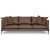 York 4-Sitzer-Sofa aus braunem Leder - Schokolade (recyceltes Leder)
