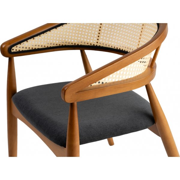 Limburg-Gestellstuhl - Eiche/Schwarz