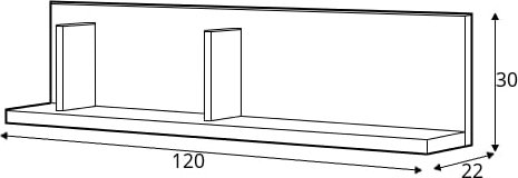 Wandregal Simi - Wei/Hickory