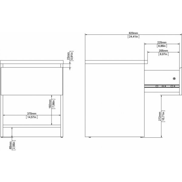 Naia Nachttisch 1 - Hickory Naia Nachttisch 1 - Hickory