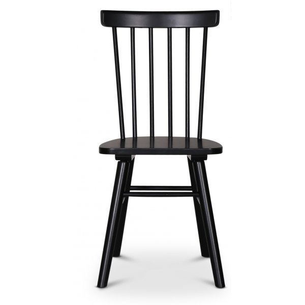 Omni-Essgruppe, runder Esstisch Ø130 cm inkl. 4 Orust-Rohrstühle schwarz - Eiche schwarz gebeizt Omni-Essgruppe, runder Esstisch Ø130 cm inkl. 4 Orust-Rohrstühle schwarz - Eiche schwarz gebeizt