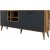 Nappa-Sideboard - Anthrazit/Walnuss