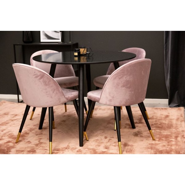 Viskoseteppich Bryan - Altrosa Viskose