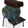 Scooter Barhocker - Vintage blau / braun