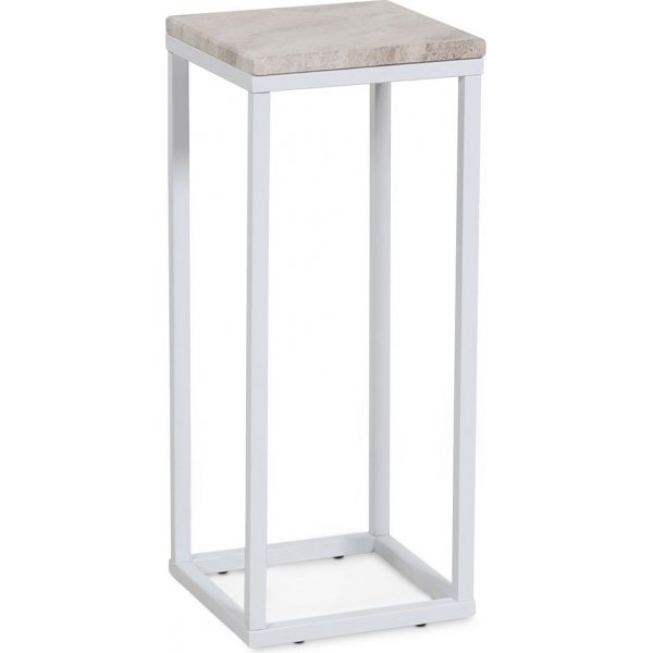 Accent Nachttisch/Sockel 65 - Wei / Beige