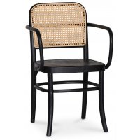 Nemis Gestellstuhl Bugholz - Schwarz/Rattan Nemis Gestellstuhl Bugholz - Schwarz/Rattan