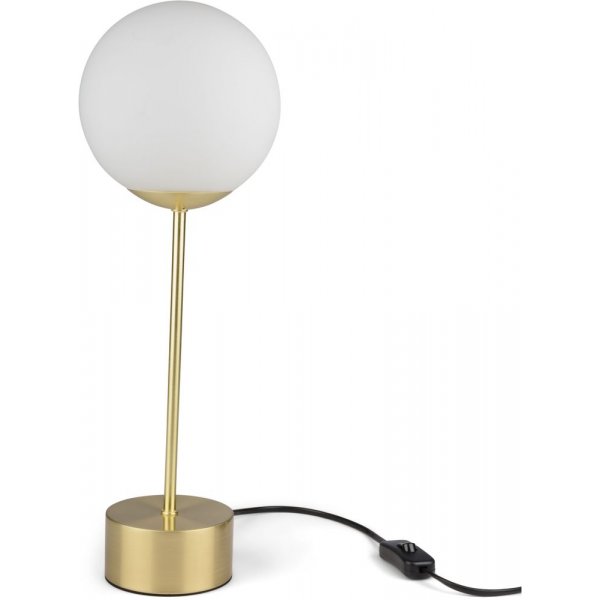 Tischlampe Kugel hoch - gold/wei
