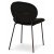 Rondo-Stuhl aus schwarzem Samt