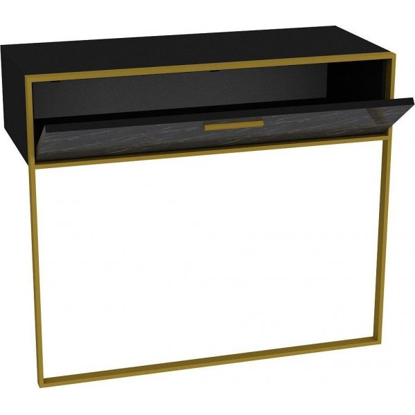 Polka Beistelltisch 90 x 38,5 cm - Gold/Schwarz Polka Beistelltisch 90 x 38,5 cm - Gold/Schwarz