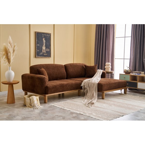 Reims Diwansofa rechts - Braun